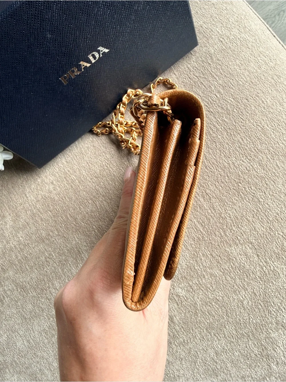 Prada tan brown